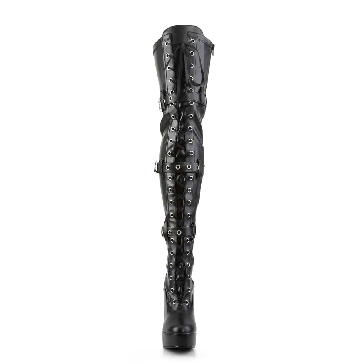 ELECTRA-3028 Black Stretch Faux Leather