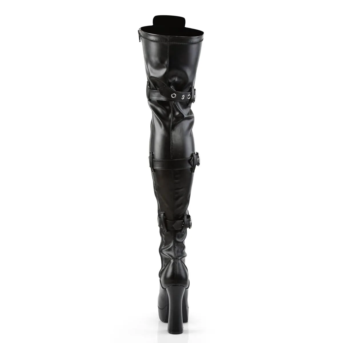 ELECTRA-3028 Black Stretch Faux Leather