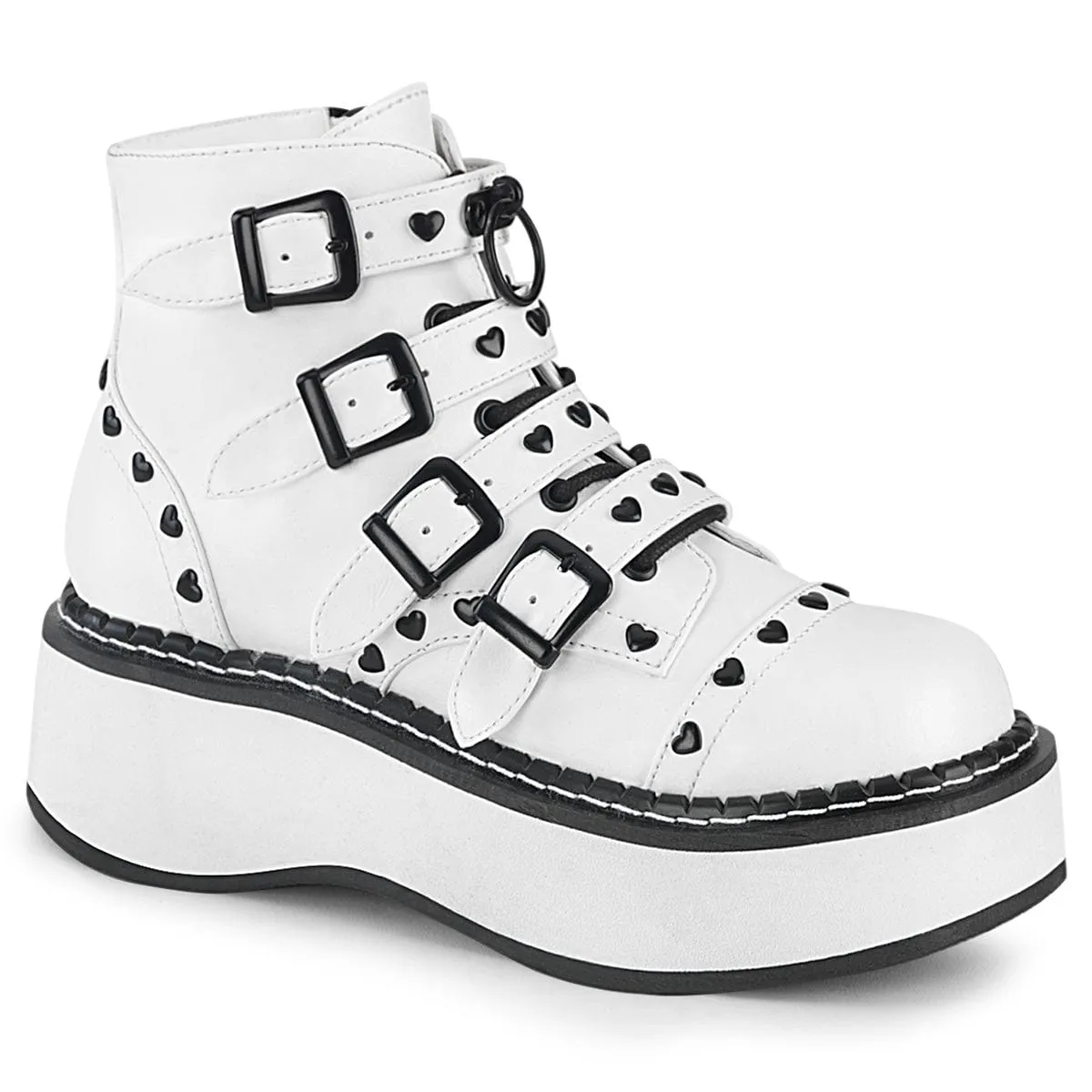 EMILY-315 White Vegan Leather