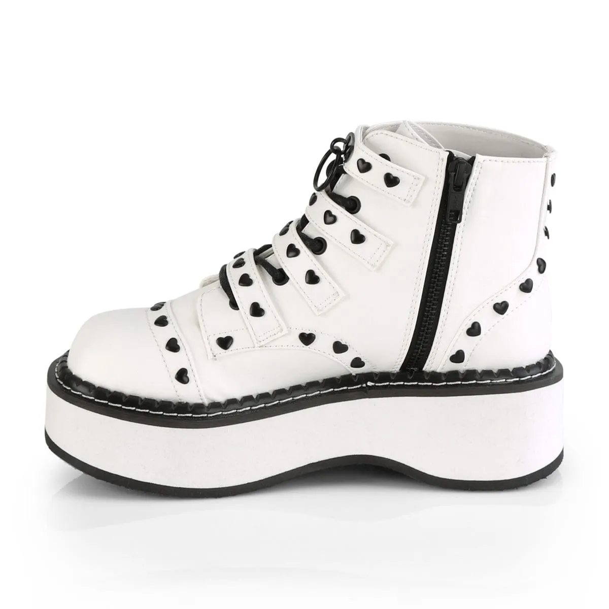 EMILY-315 White Vegan Leather
