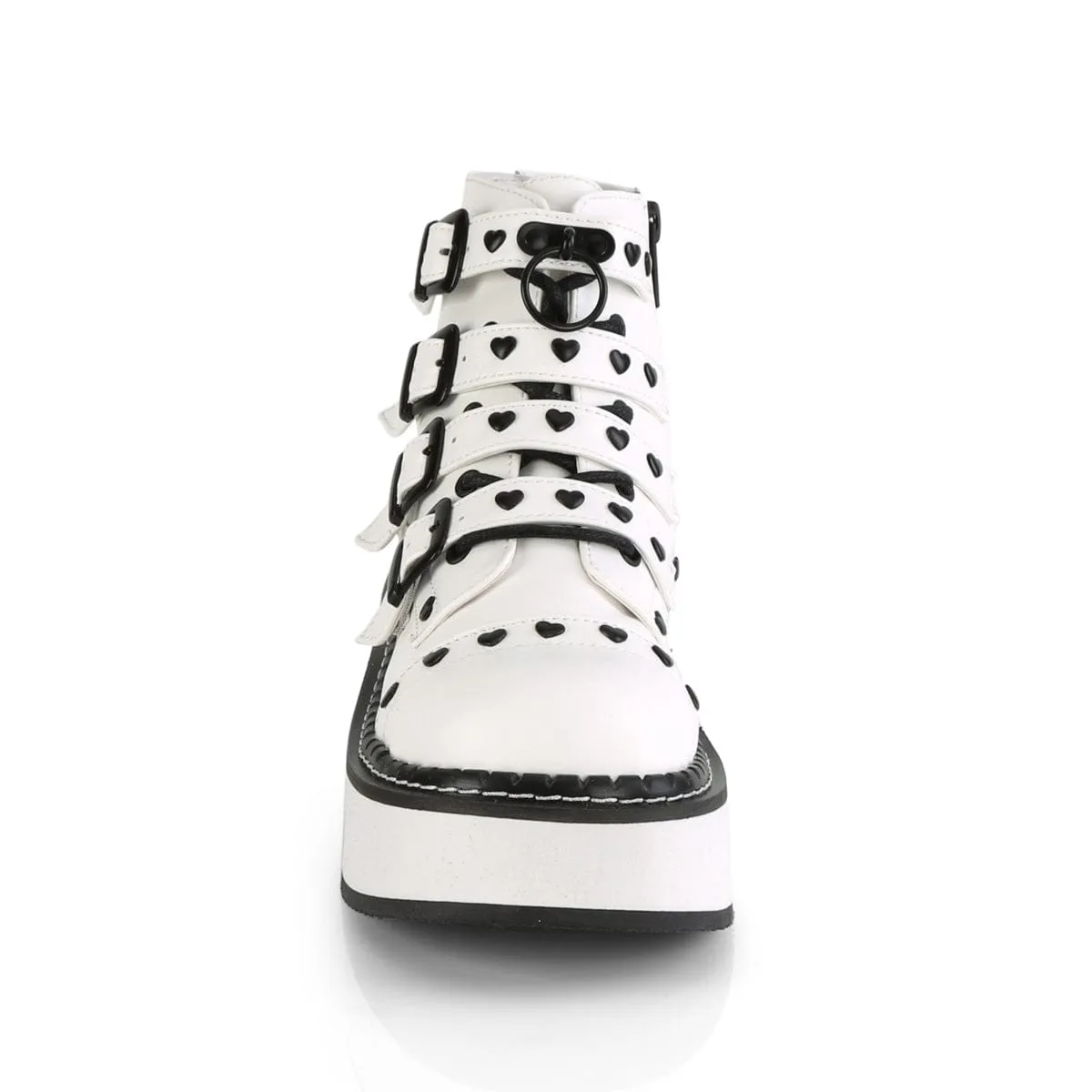 EMILY-315 White Vegan Leather