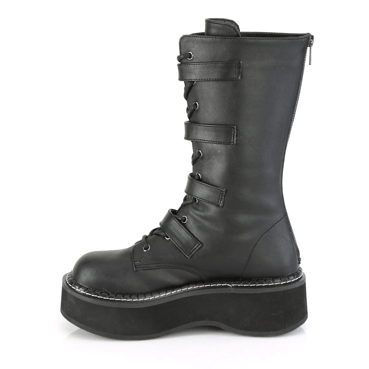 EMILY-322 Black Vegan Leather
