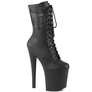 ENCHANT-1040PK Black Faux Le/Black Matte