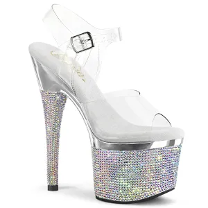 ESTEEM-708DM Clear/Silver Chrome-Silver AB Rhinestones