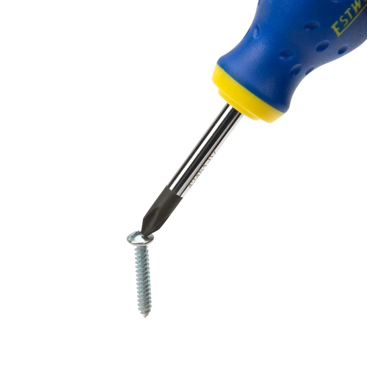 Estwing 42451-07 PH2 x 1-3/4-Inch Magnetic Philips Tip Stubby Screwdriver with Ergonomic Handle
