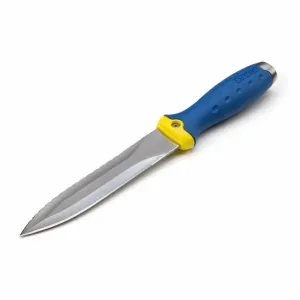 Estwing 42454 5.5-Inch Fixed Blade Double-Edged Multi-Purpose Duct Knife with Serrated and Smooth Edges and Hard Nylon Sheath