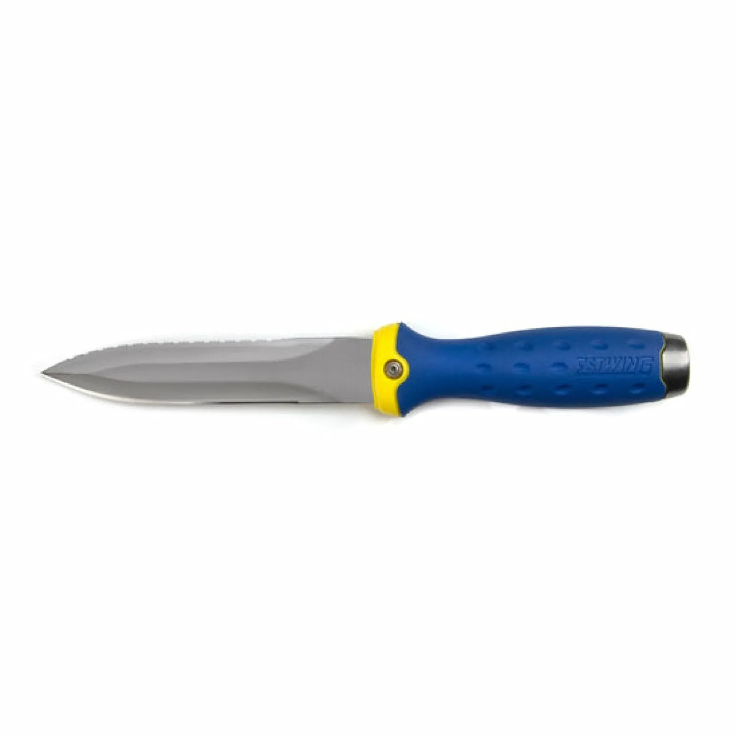 Estwing 42454 5.5-Inch Fixed Blade Double-Edged Multi-Purpose Duct Knife with Serrated and Smooth Edges and Hard Nylon Sheath