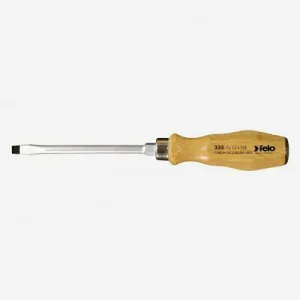 Felo 0715718047 Wood Handle Slotted Screwdriver