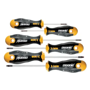 Felo 0715753165 Ergonic TORX Screwdrivers Set, 6 Piece