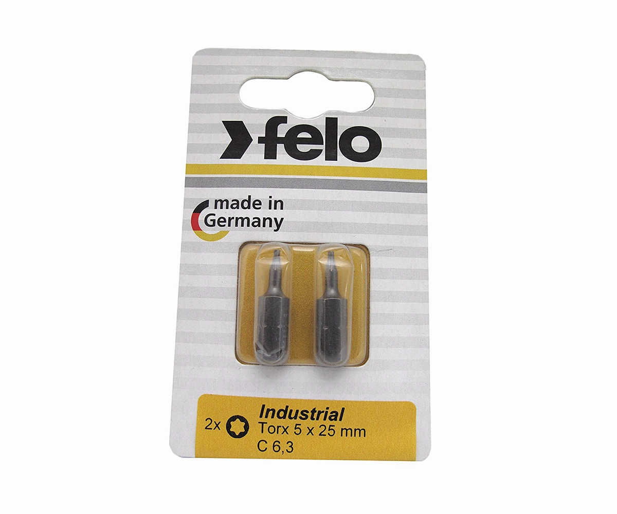 Felo 0715710301 T8 x 1" TORX Industrial Bits, 2 Pack