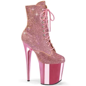 FLAMINGO-1020CHRS Baby Pink Rhinestones/Baby Pink Chrome