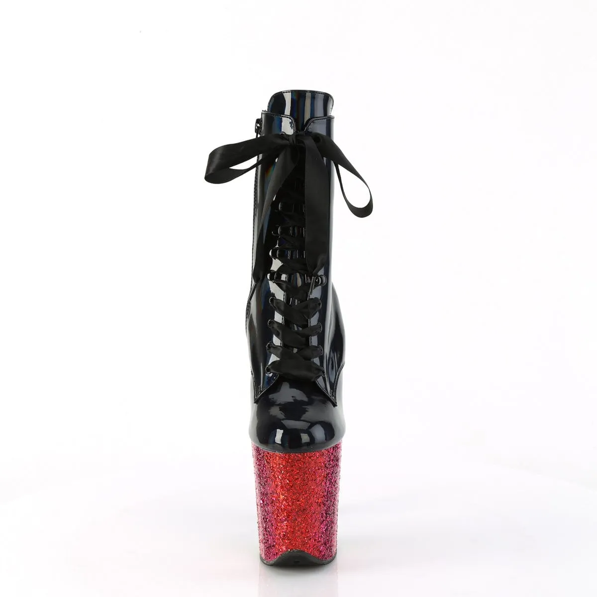 FLAMINGO-1020HG Black Hologram Patent/Rainbow Glitter
