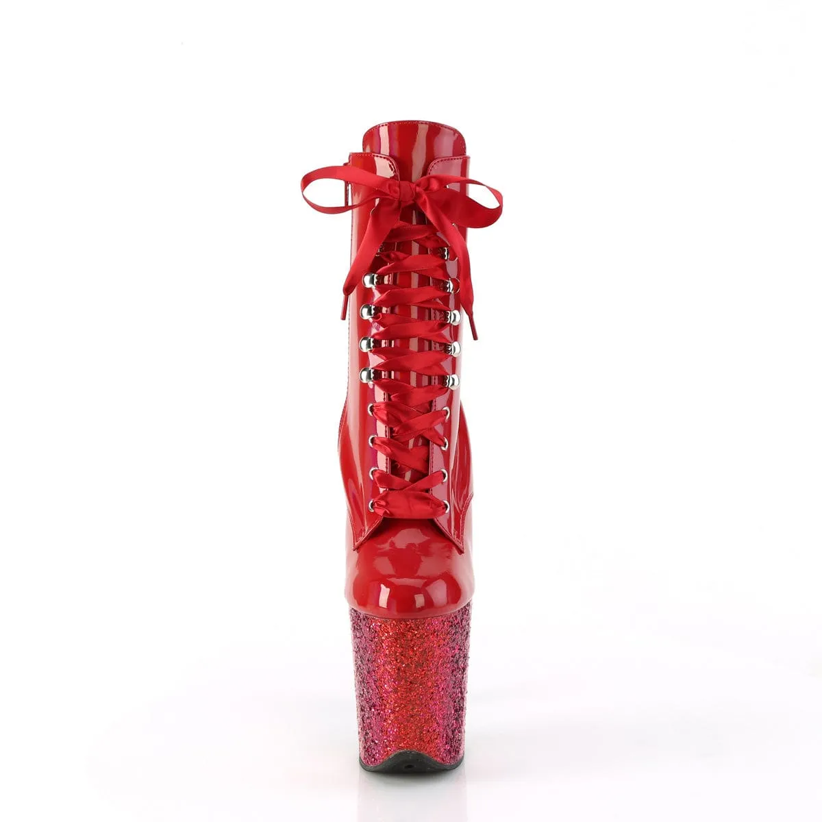 FLAMINGO-1020HG Red Hologram Patent/Rainbow Glitter