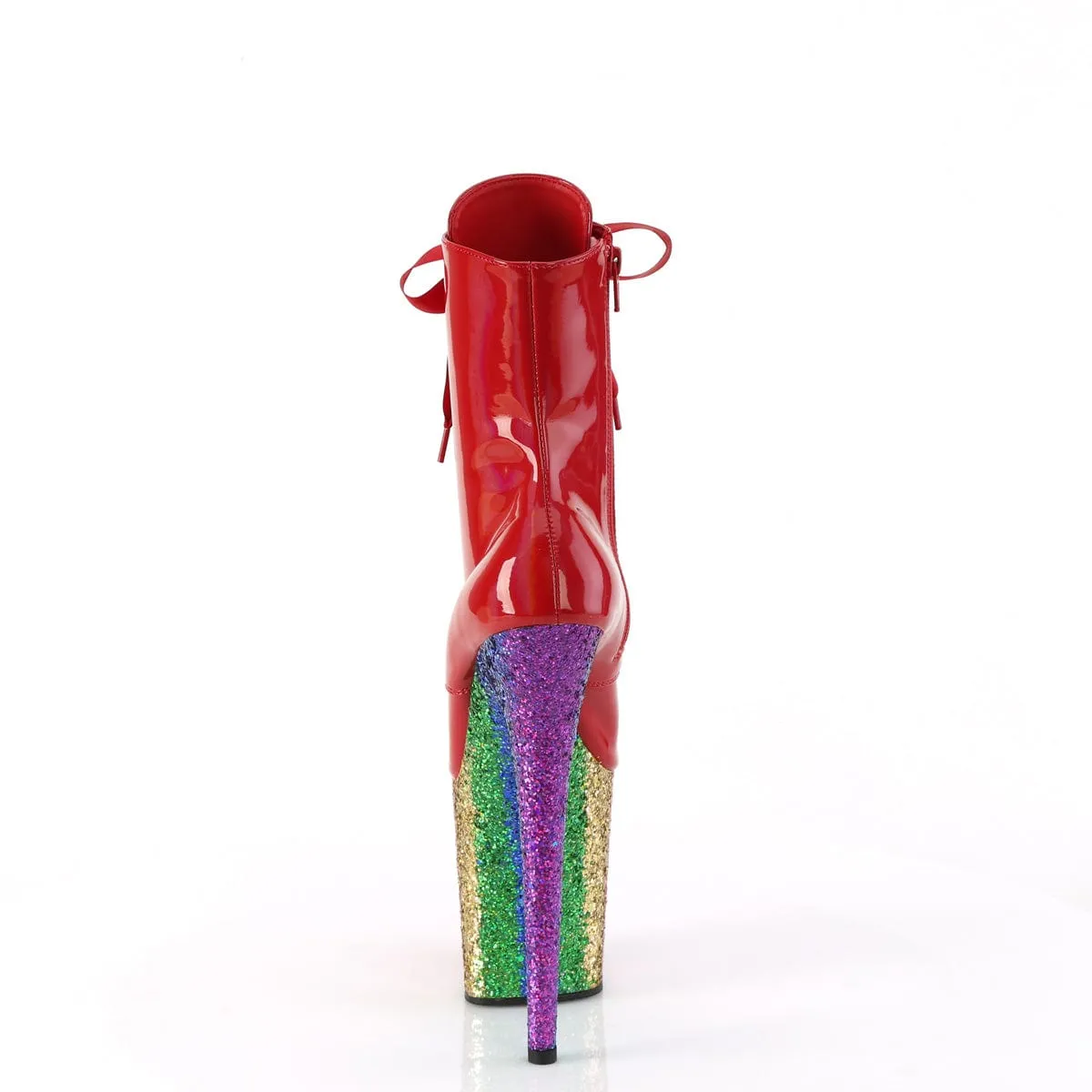 FLAMINGO-1020HG Red Hologram Patent/Rainbow Glitter