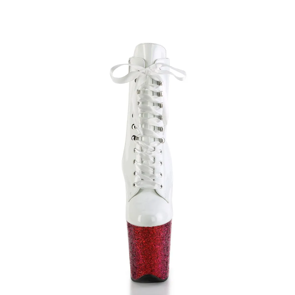 FLAMINGO-1020HG White Hologram Patent/Rainbow Glitter