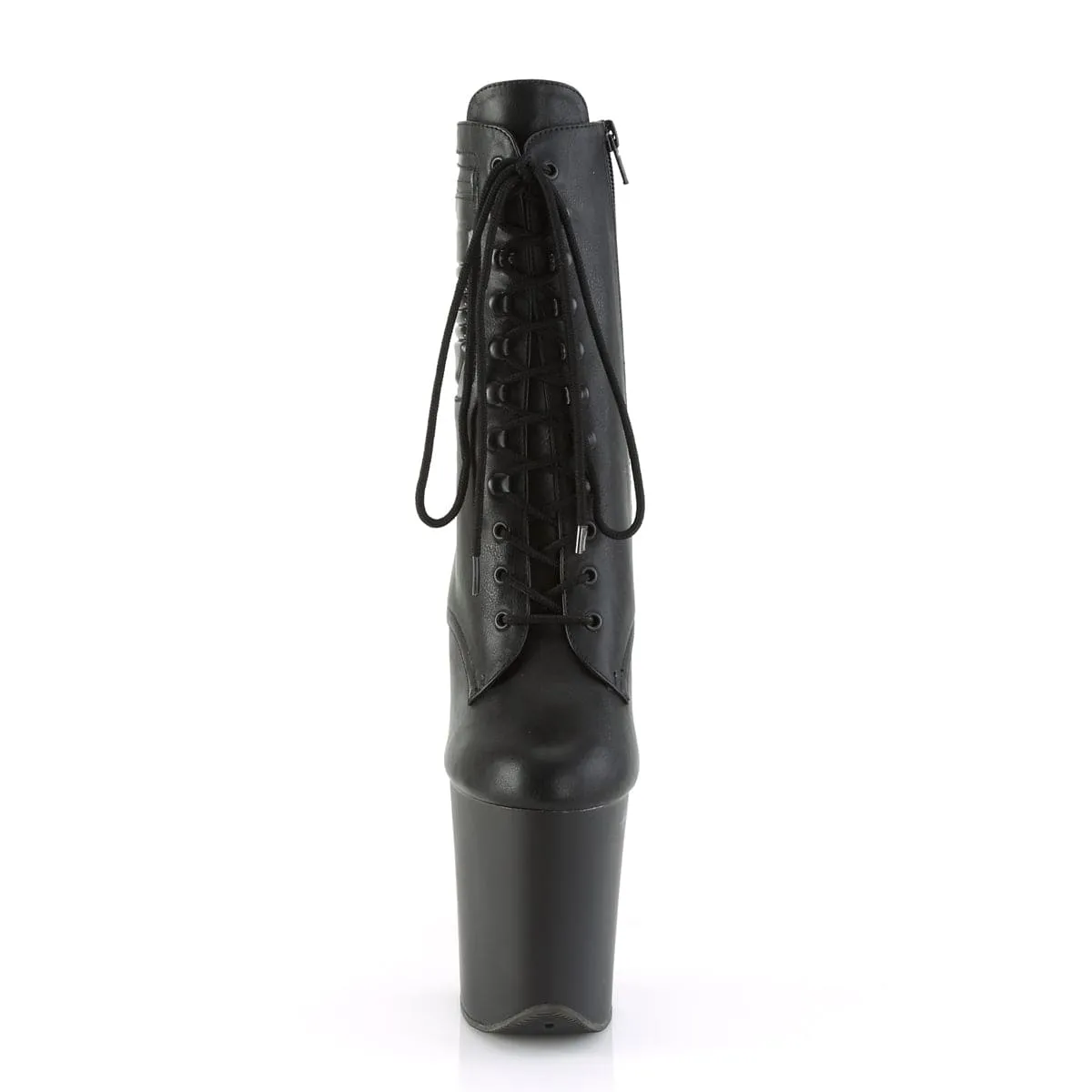 FLAMINGO-1020PK Black Faux Leather/Black Matte