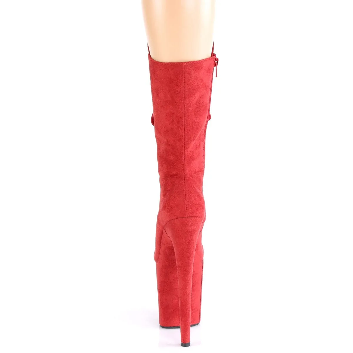 FLAMINGO-1050FS Red Faux Suede/Red Faux Suede