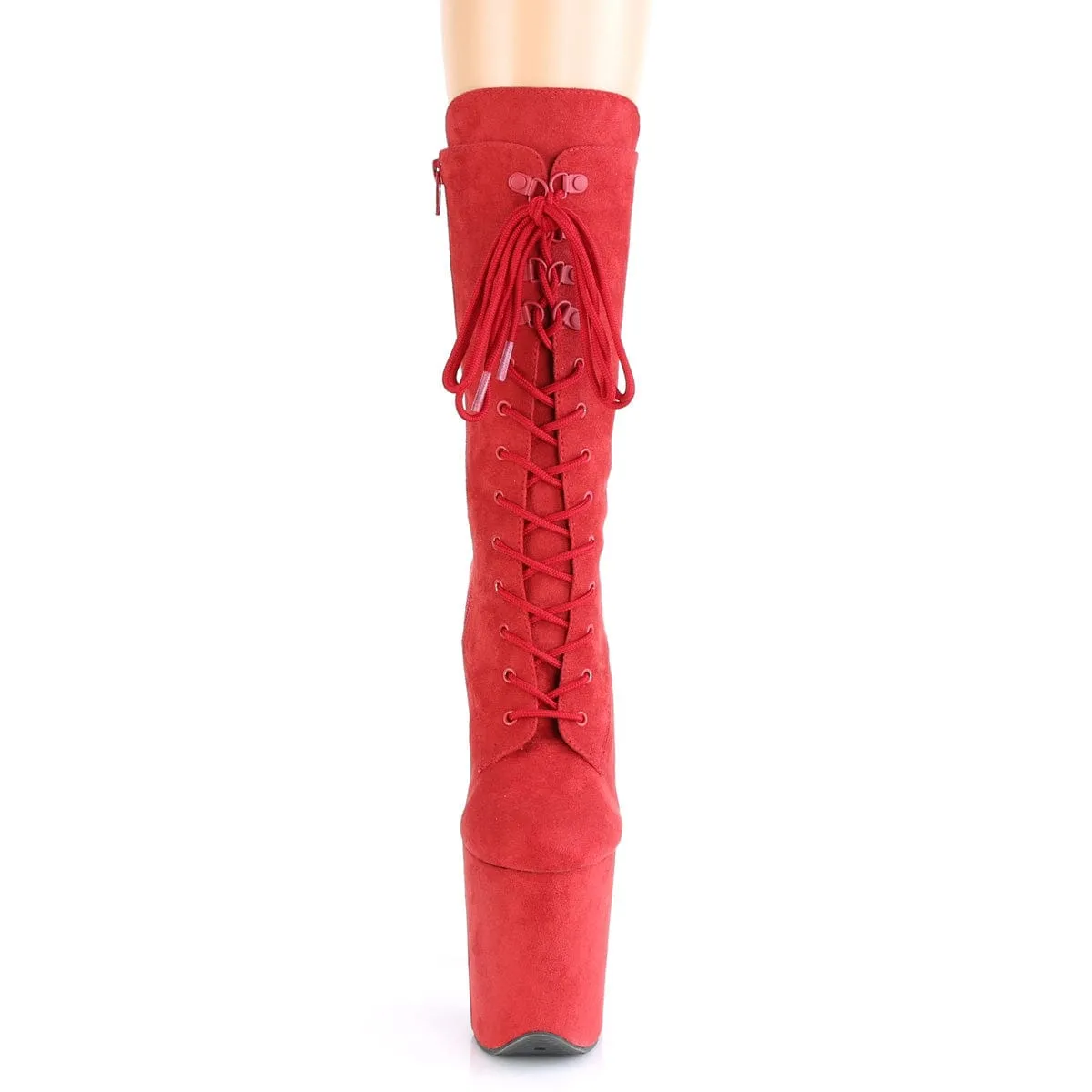 FLAMINGO-1050FS Red Faux Suede/Red Faux Suede