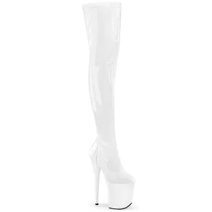 FLAMINGO-3000 White Stretch Patent/White