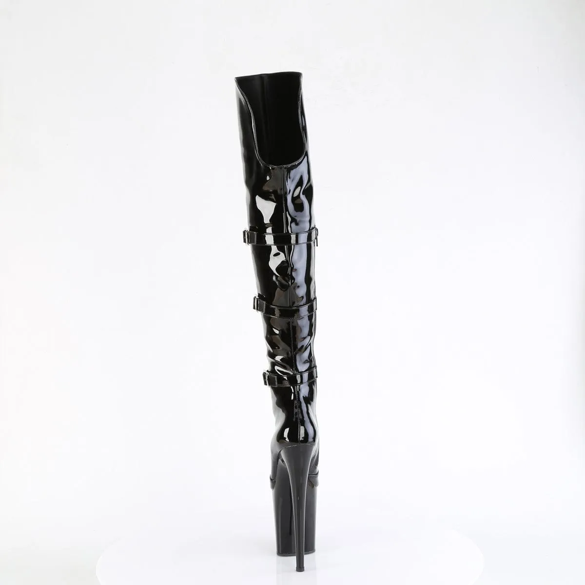 FLAMINGO-3018 Black Stretch Patent/Black