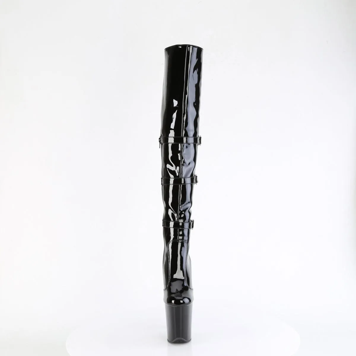 FLAMINGO-3018 Black Stretch Patent/Black
