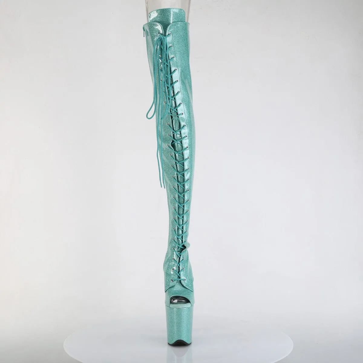 FLAMINGO-3021GP Aqua Glitter Patent/M