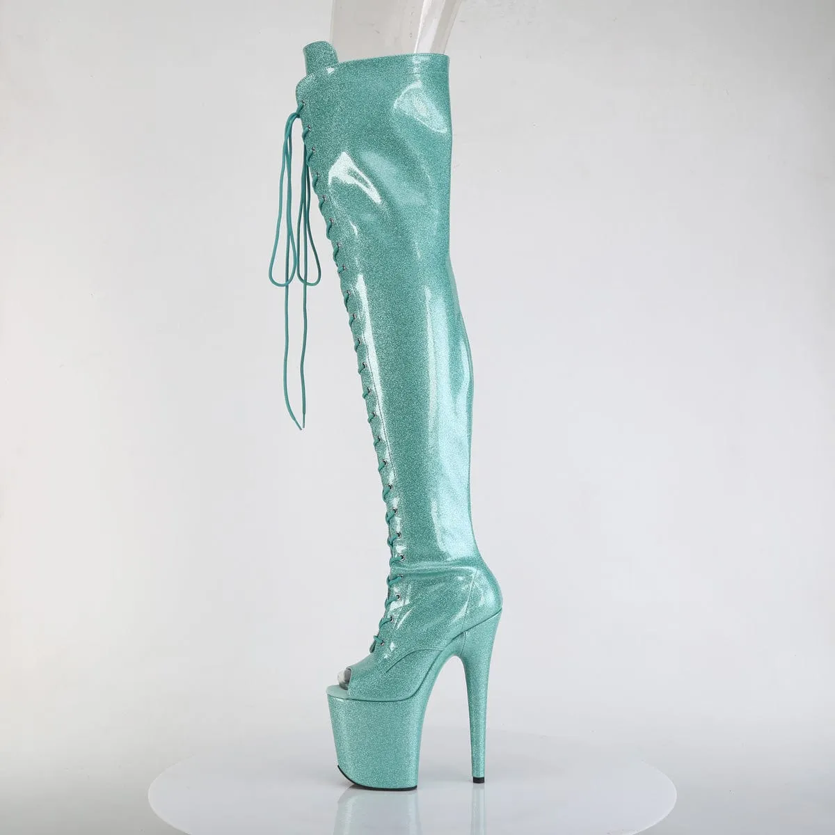 FLAMINGO-3021GP Aqua Glitter Patent/M