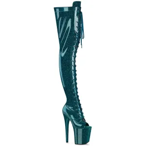 FLAMINGO-3021GP Teal Glitter Patent/M