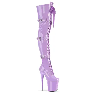 FLAMINGO-3028 Lavender Stretch Pat/Lavender Platform Shoes