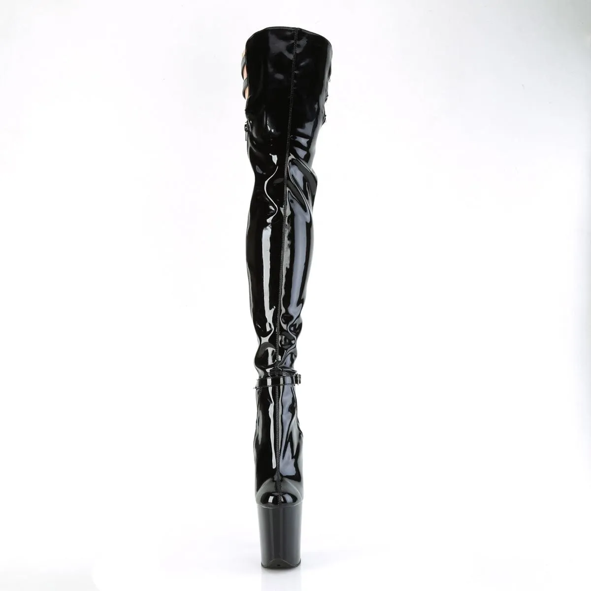 FLAMINGO-3055 Black Stretch Patent/Black