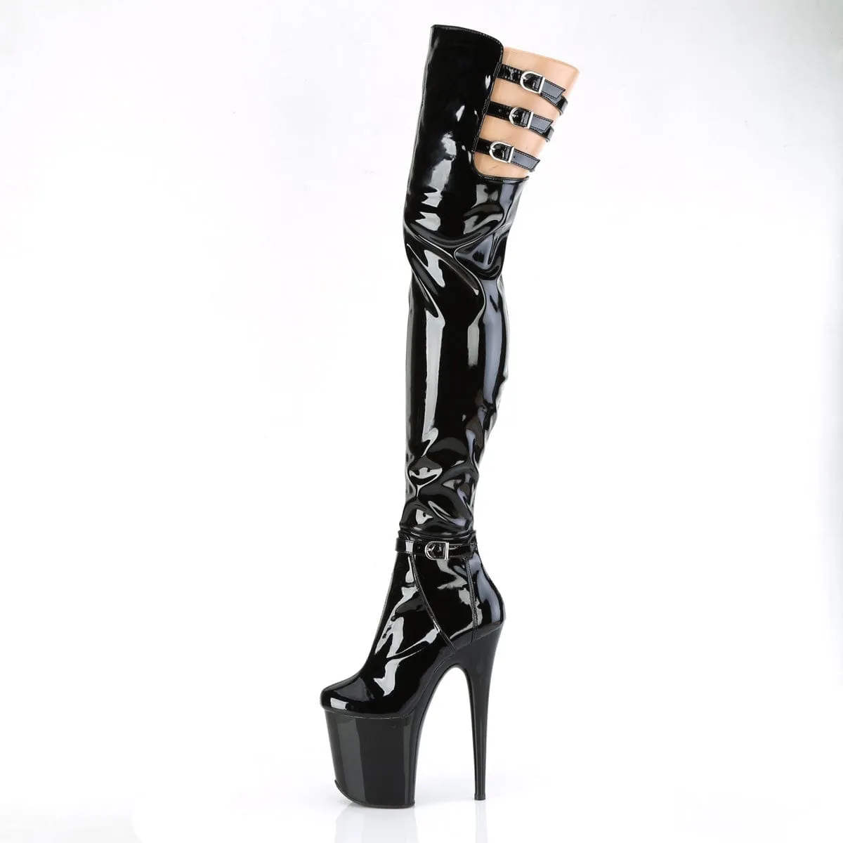 FLAMINGO-3055 Black Stretch Patent/Black