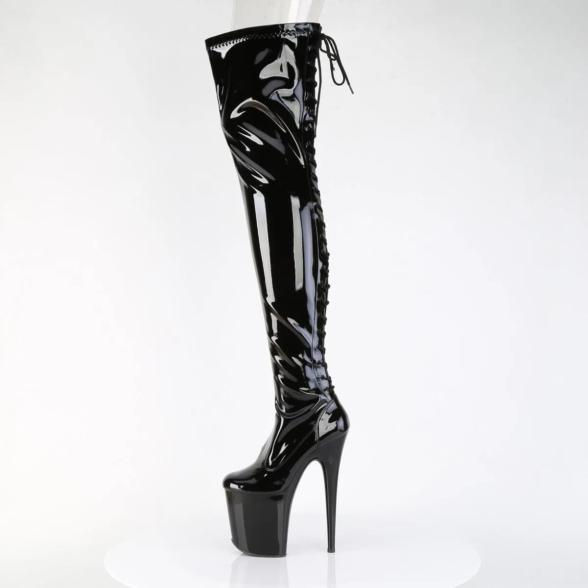 FLAMINGO-3850 Black Stretch Patent/Black