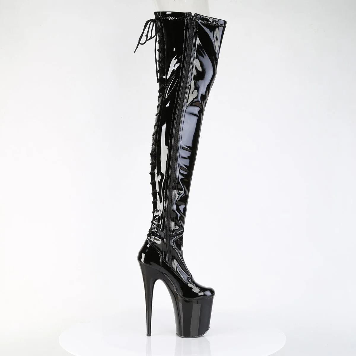 FLAMINGO-3850 Black Stretch Patent/Black