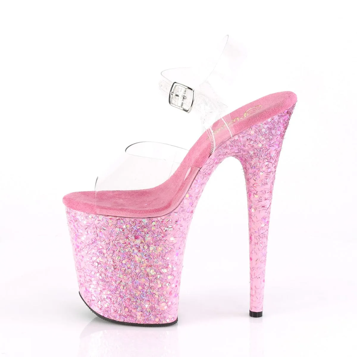 FLAMINGO-808CF Clear/Pink Confetti