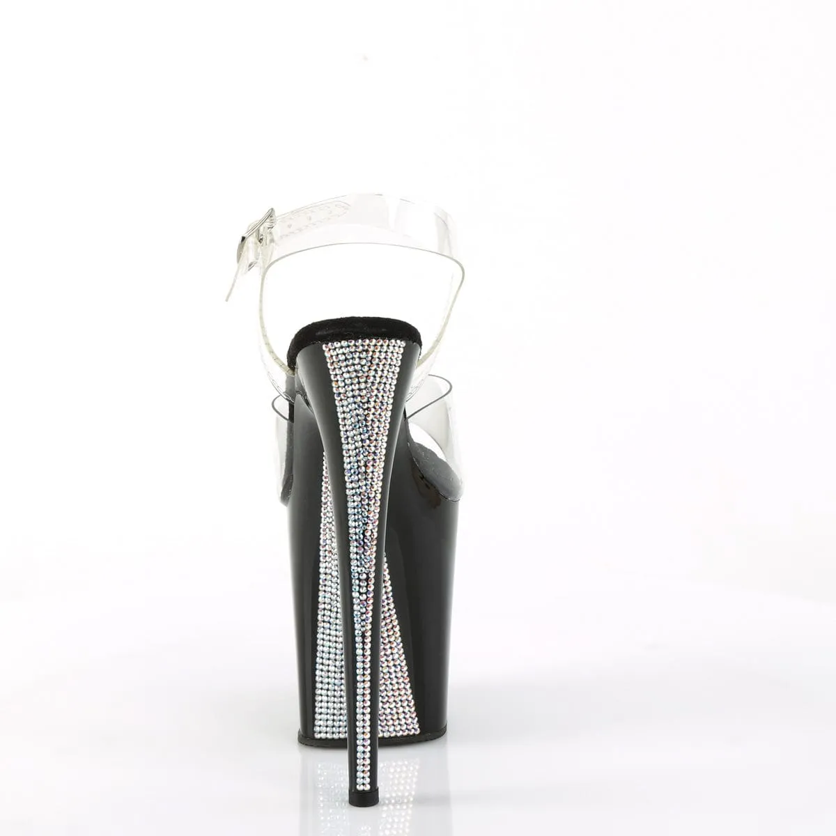 FLAMINGO-808CRS-2 Clear/Black-Silver Rhinestones
