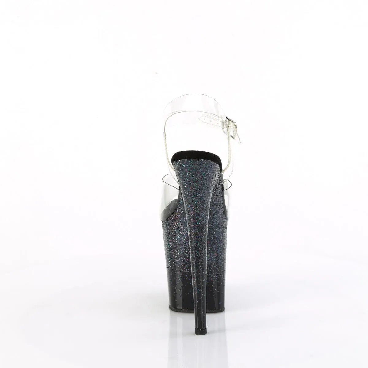FLAMINGO-808SS Clear/Black Multi Glitter