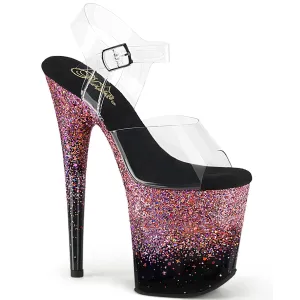 FLAMINGO-808SS Clear/Black-Pink Multi Glitter