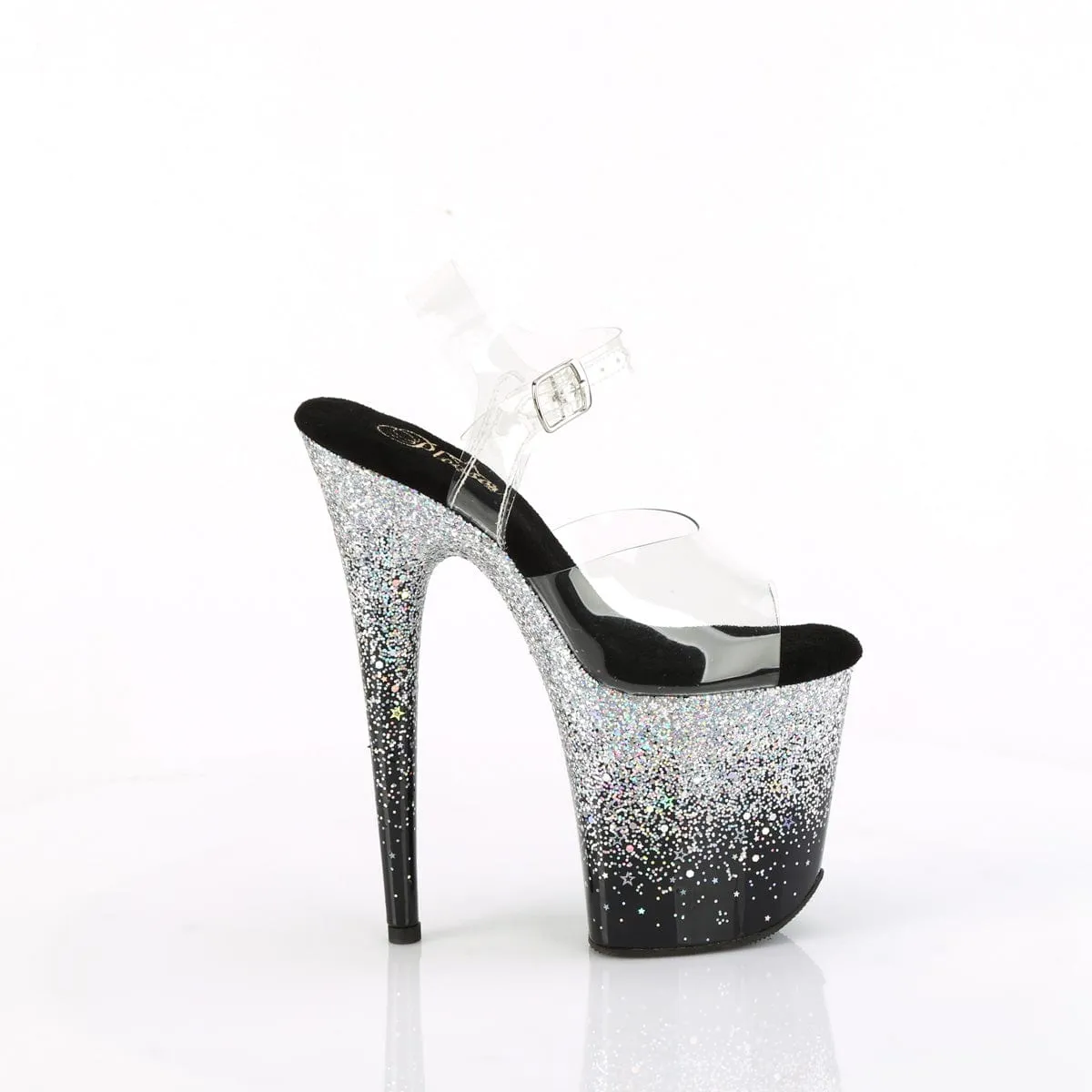 FLAMINGO-808SS Clear/Black-Silver Multi Glitter
