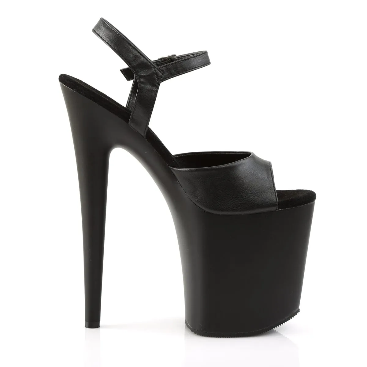 FLAMINGO-809 Black Faux Leather/Black Matte