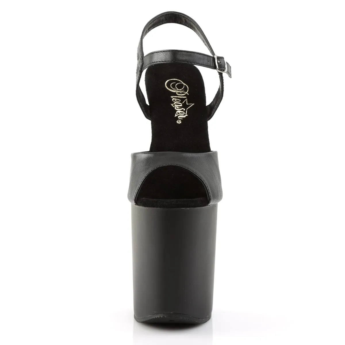 FLAMINGO-809 Black Faux Leather/Black Matte