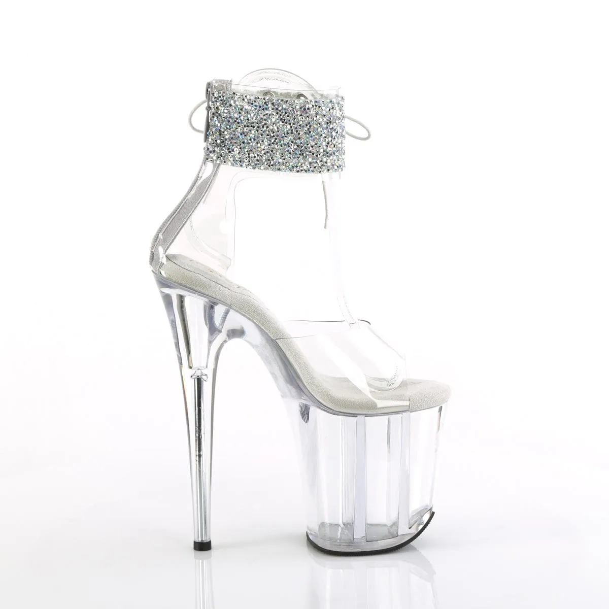 FLAMINGO-824RS-02 Clear-Silver AB Rhinestones/Clear
