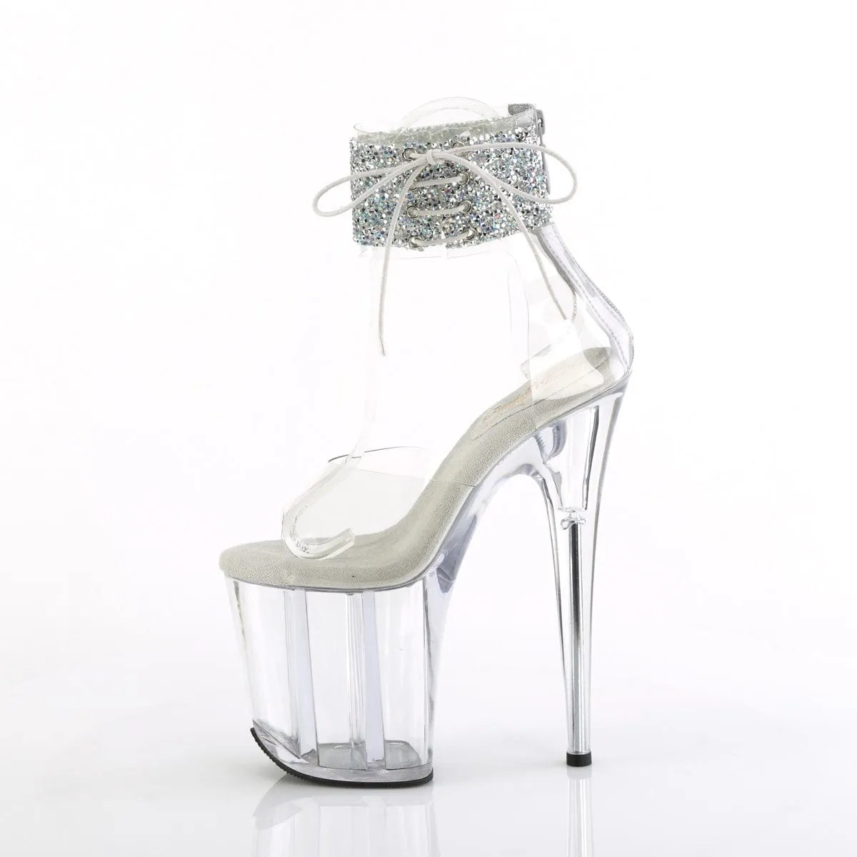 FLAMINGO-824RS-02 Clear-Silver AB Rhinestones/Clear