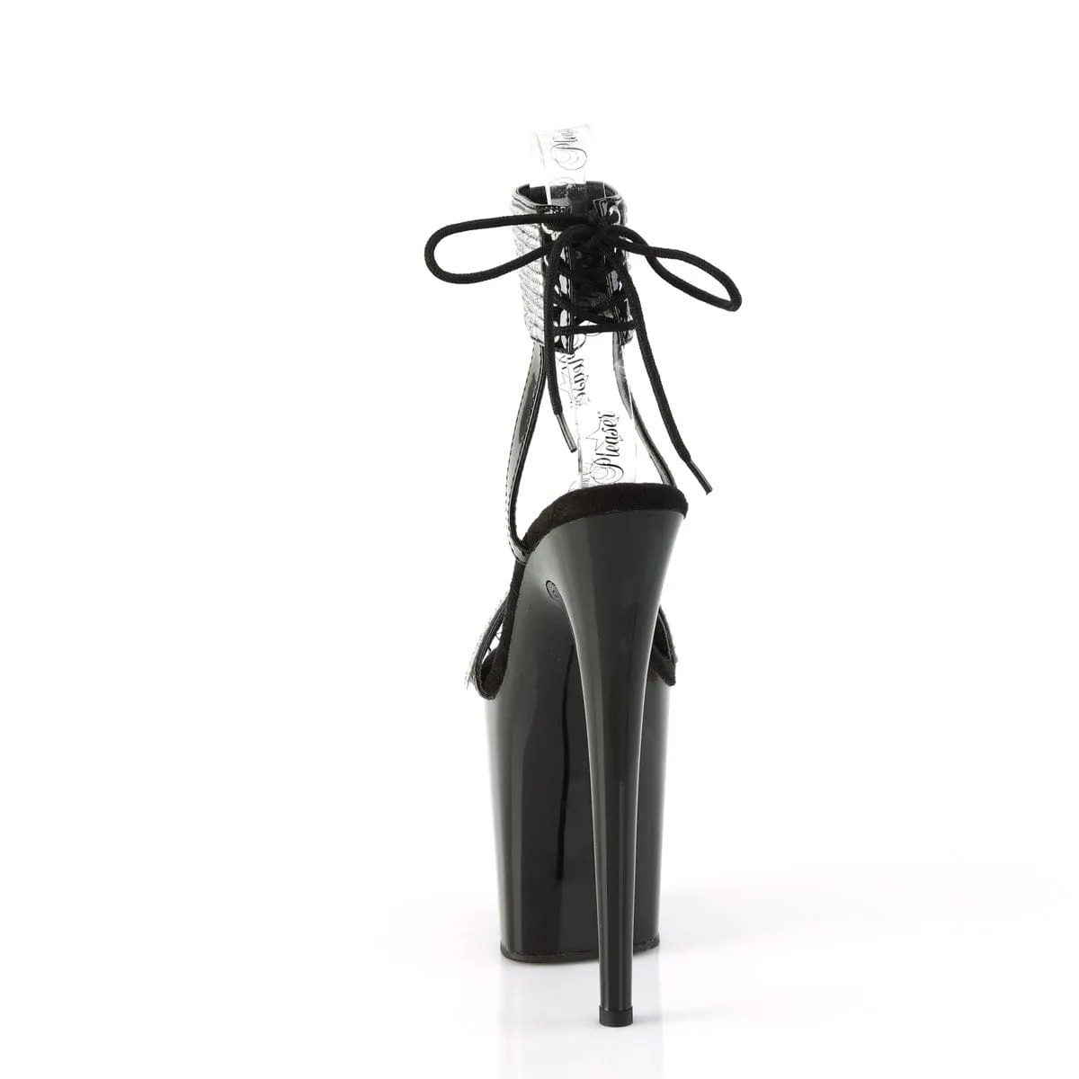FLAMINGO-870 Black Patent -Rhinestones/Black
