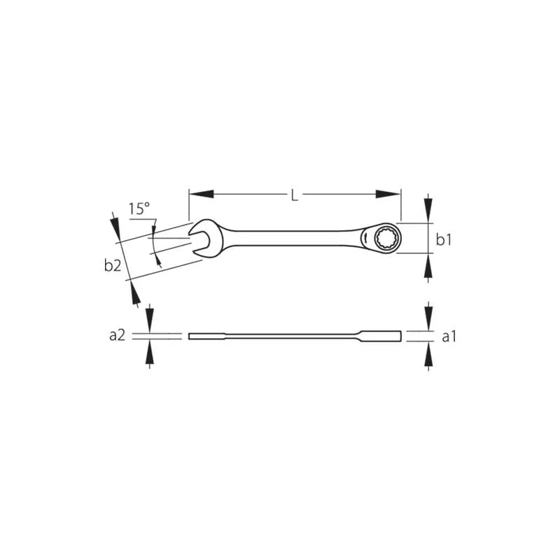Gedore 2297213 7R Combination Ratchet Spanner 27 mm