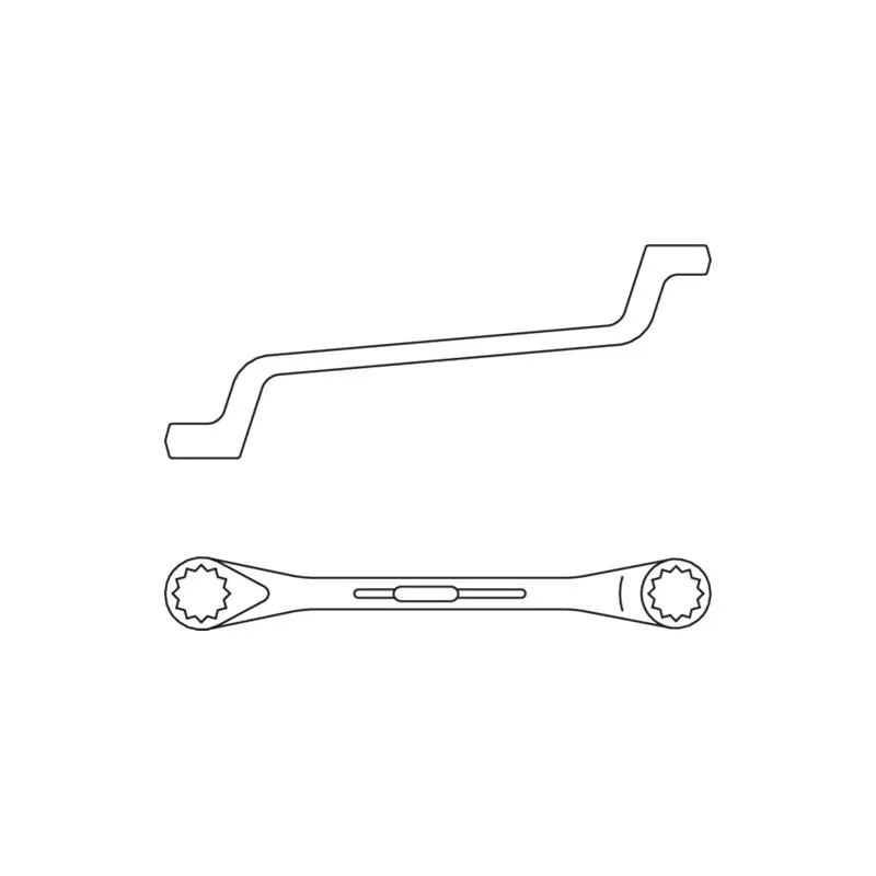 Gedore 6018100 Double ended ring spanner offset 22x24 mm