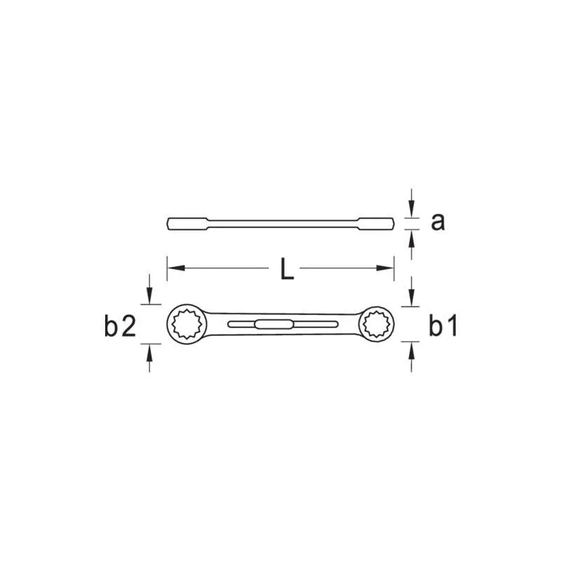 Gedore 6055060 Flat ring spanner 20x22 mm