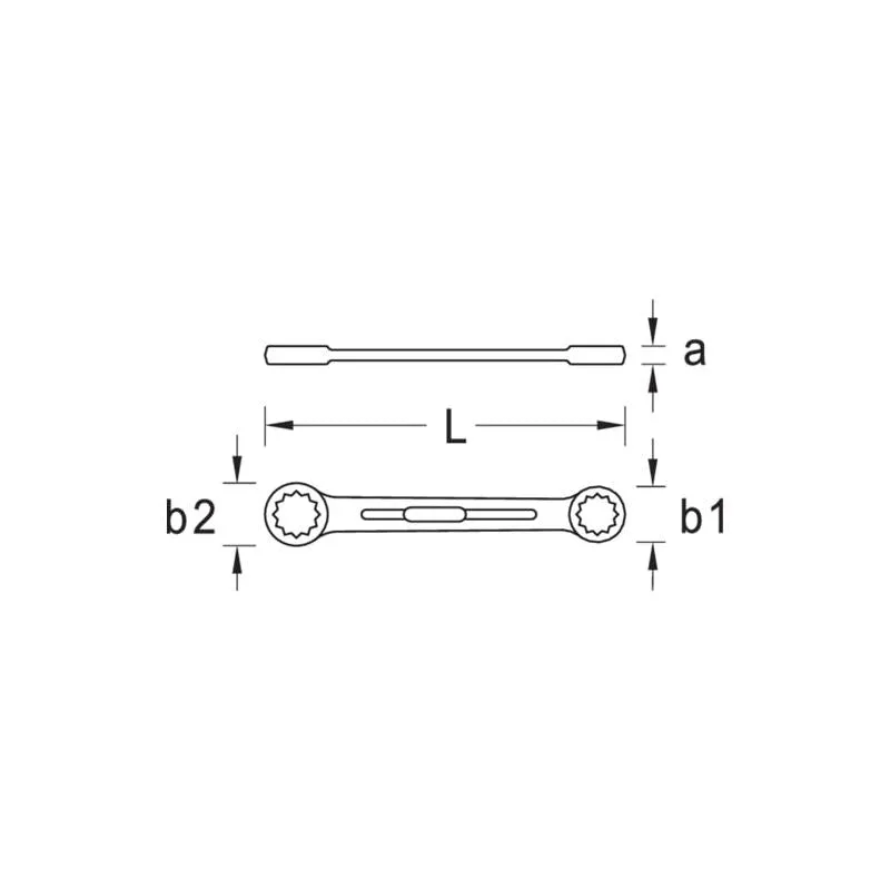 Gedore 6055490 Flat Ring Spanner 24x26 mm
