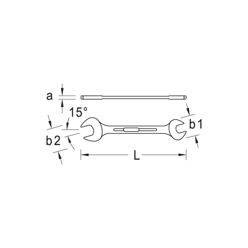 Gedore 6077380 Double Open Ended Spanner Set 8 pcs 6 - 22 mm