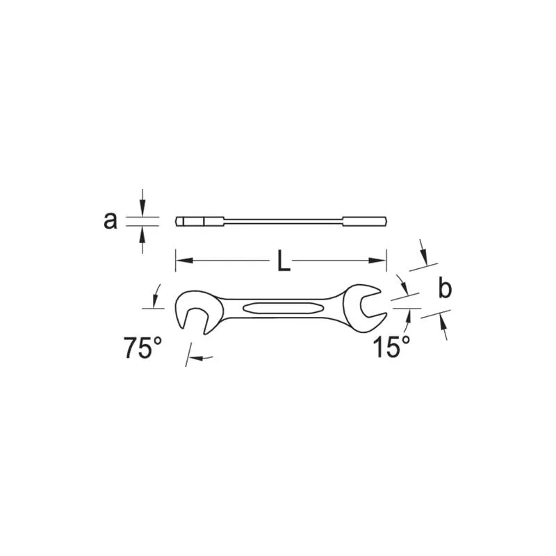 Gedore 6094040 Double Ended Midget Spanner 4.5 mm