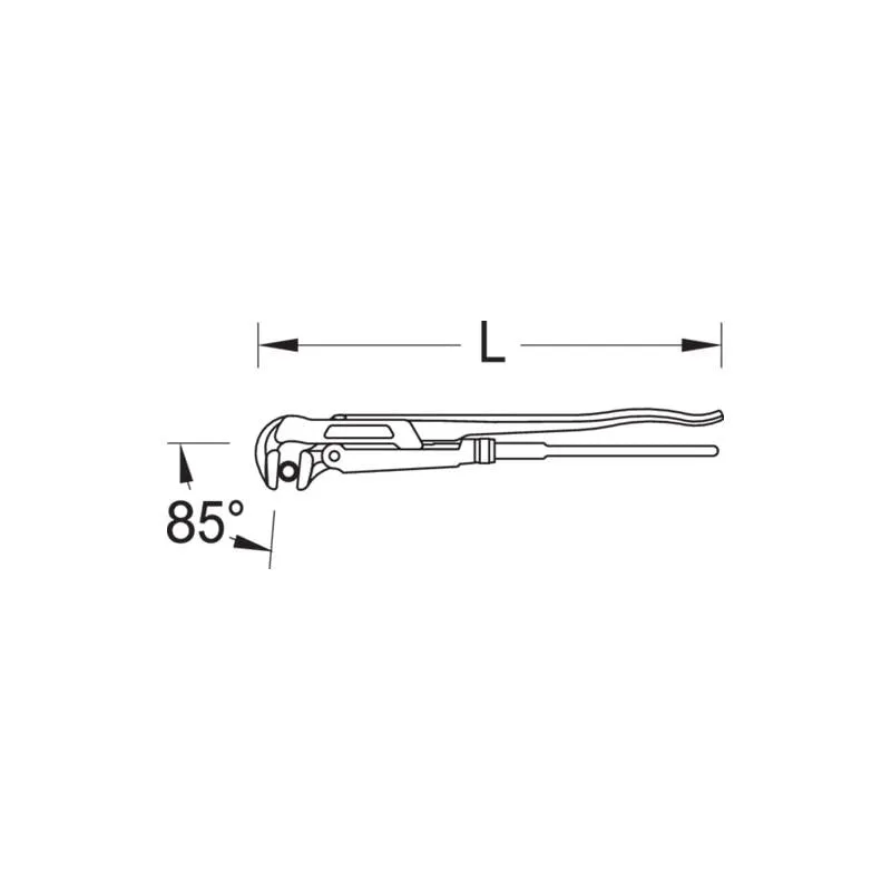 Gedore 6437420 175 1.1/2 Pipe Wrench 1.1/2 Inch